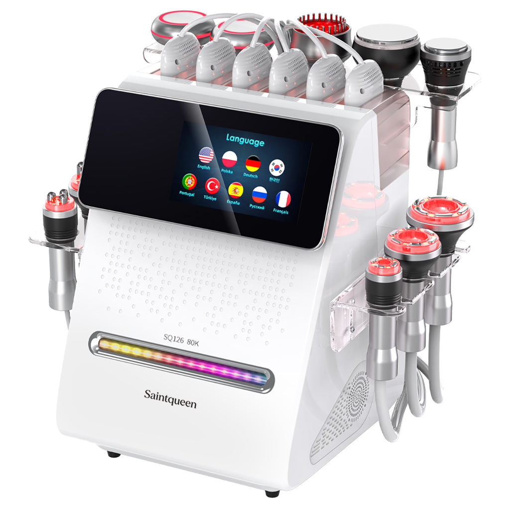 SQ126B Max — аппарат кавитации 80K и RF, 11 в 1 с лазерными и микротоковыми панелями