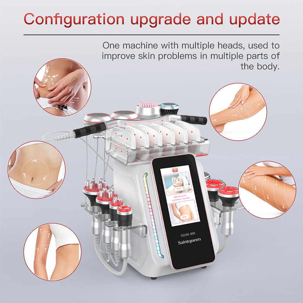 SQ166 Ultra — аппарат кавитации 80K и RF, 13 в 1 с лазерной панелью
