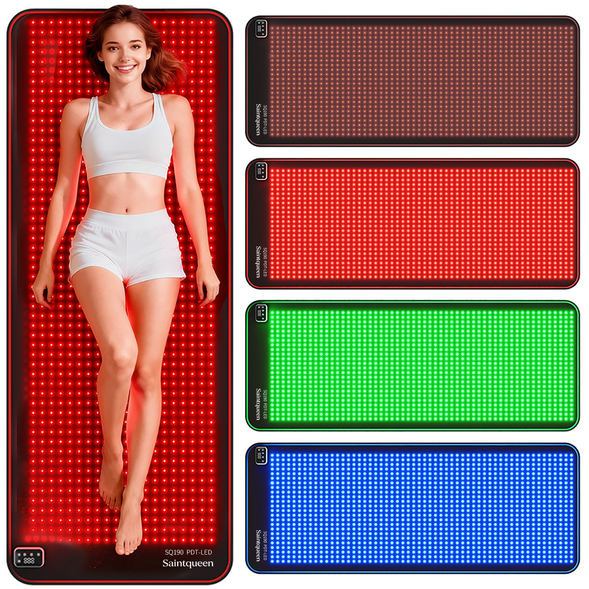 SQ190 — гибкий световой коврик, 1 344 LED, красный, зелёный, синий и ближний инфракрасный свет