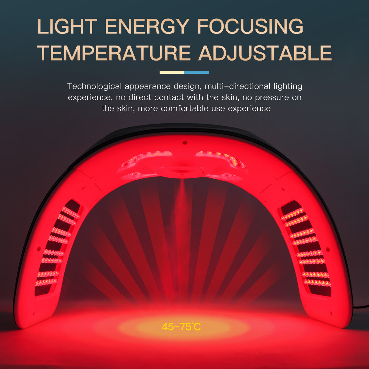 SQ77 — LED-аппарат: 184 LED, 7 цветов, EMS, подогрев, ультразвуковое распыление и УФ-свет