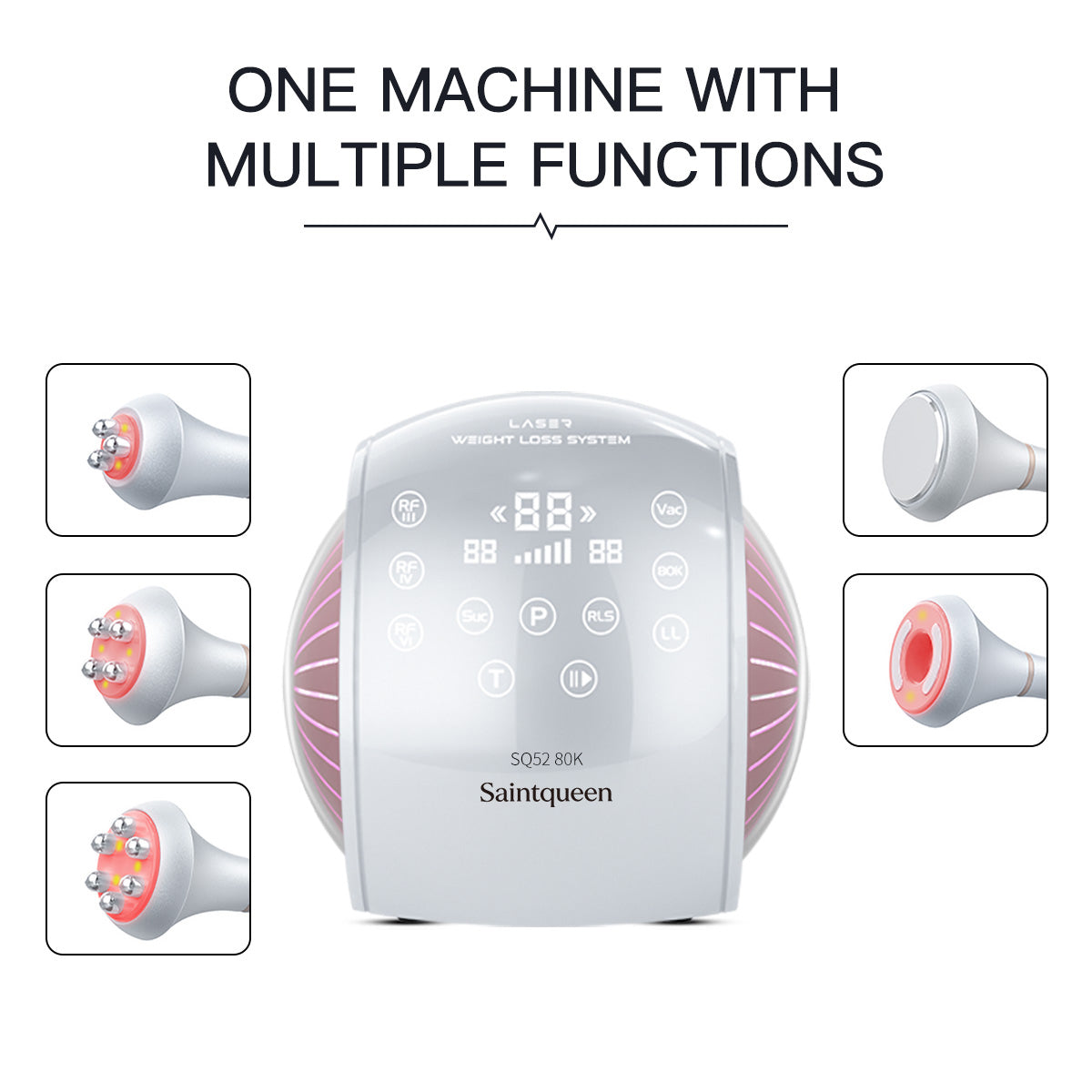 SQ52 Pro — аппарат кавитации 80K, RF и вакуумного массажа, 5 в 1