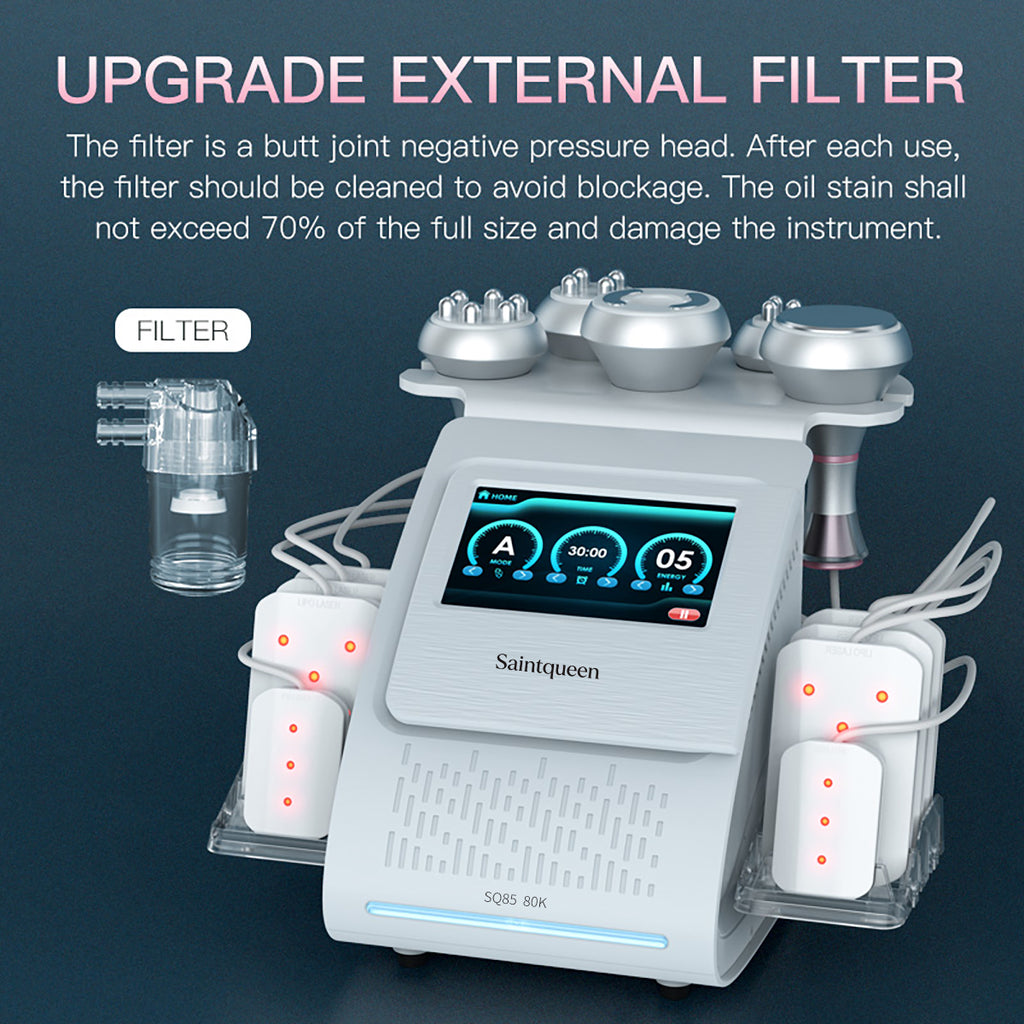 SQ85C Pro — аппарат кавитации 80K и RF, 6 в 1 с лазерными панелями