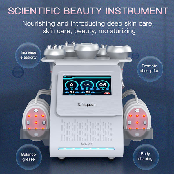 SQ85B Pro — аппарат кавитации 80K и RF, 6 в 1 с лазерными и микротоковыми панелями