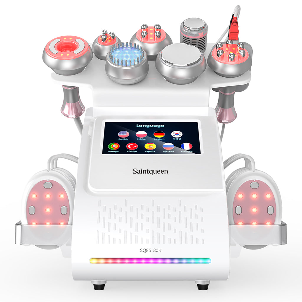 SQ85E Plus — аппарат кавитации 80K и RF, 9 в 1 с лазерными и микротоковыми панелями