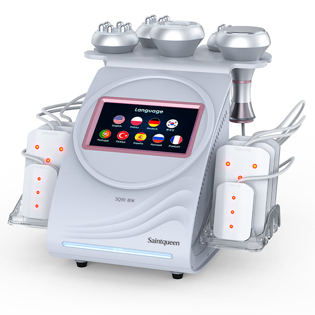 SQ90C Pro — аппарат кавитации 80K и RF, 6 в 1 с лазерными панелями