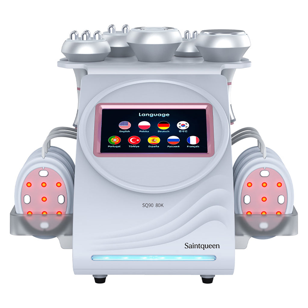 SQ90B Pro — аппарат кавитации 80K и RF, 6 в 1 с лазерными и микротоковыми панелями