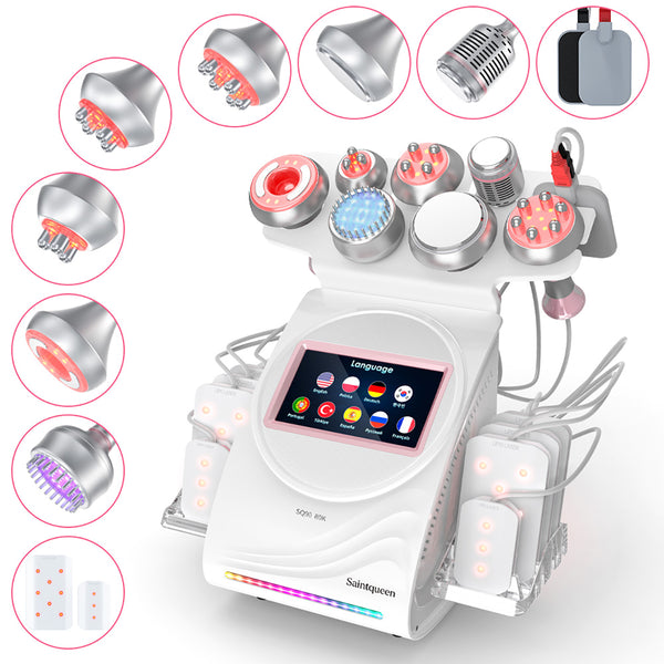 SQ90D Plus — аппарат кавитации 80K и RF, 9 в 1 с лазерными панелями