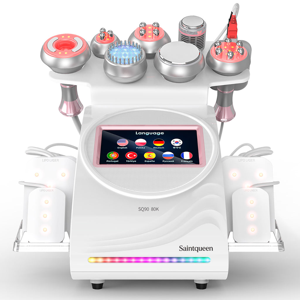 SQ90D Plus — аппарат кавитации 80K и RF, 9 в 1 с лазерными панелями