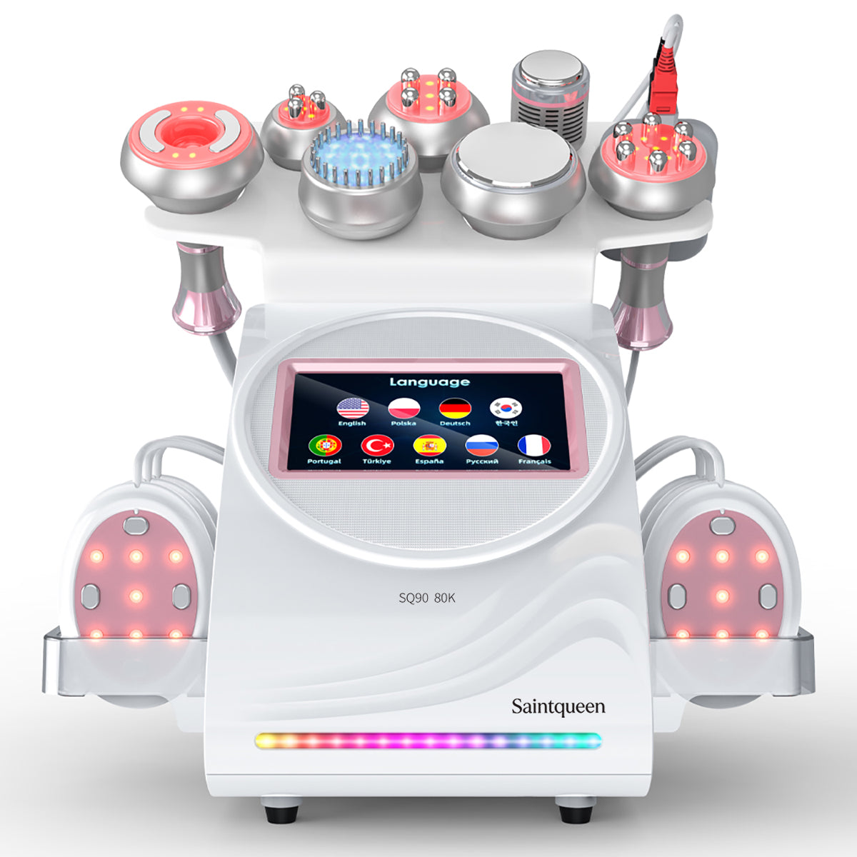 SQ90E Plus — аппарат кавитации 80K и RF, 9 в 1 с лазерными и микротоковыми панелями