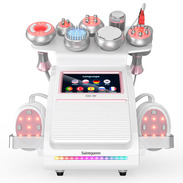 SQ92E Plus — аппарат кавитации 80K и RF, 9 в 1 с лазерными и микротоковыми панелями