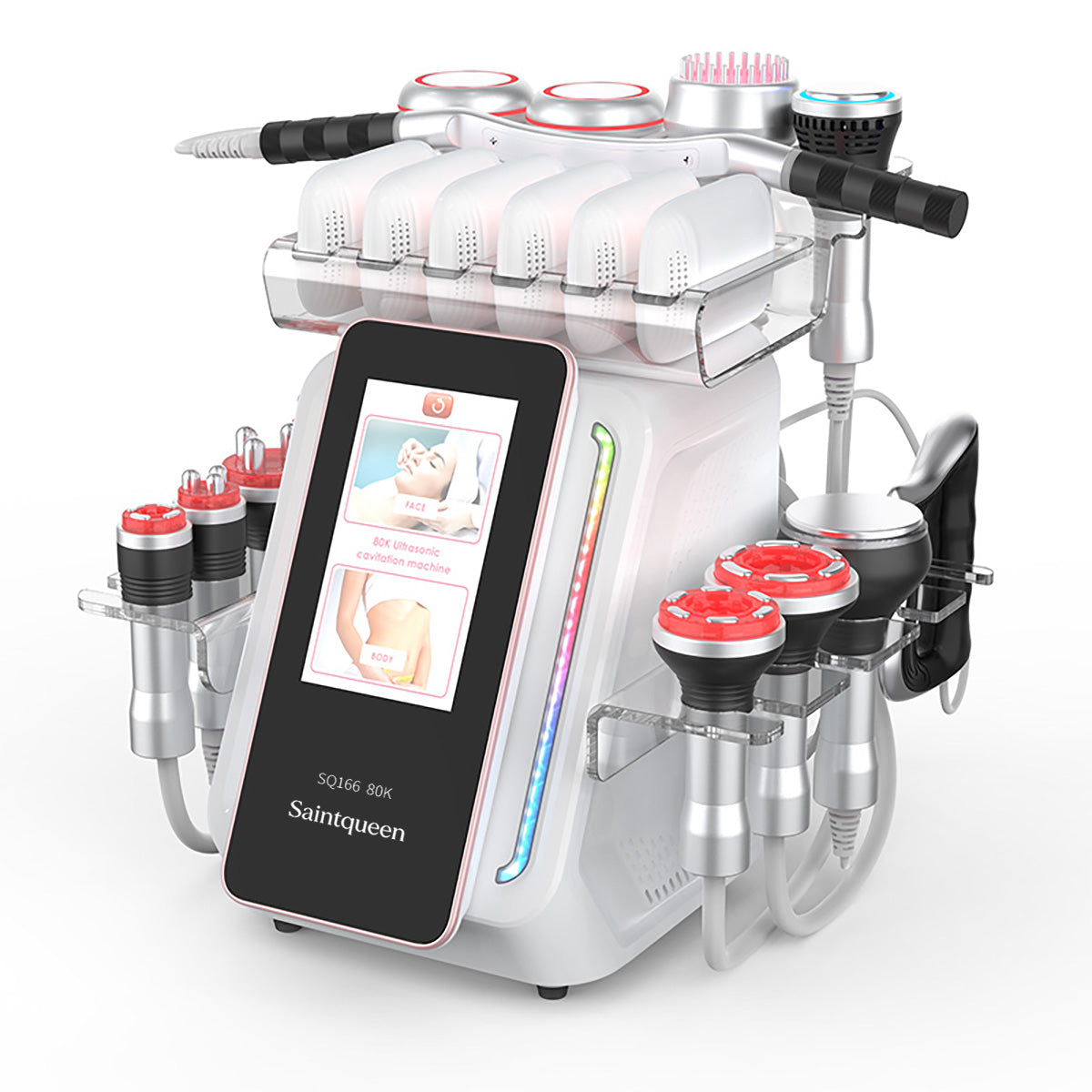 SQ166 Ultra — аппарат кавитации 80K и RF, 13 в 1 с лазерными и микротоковыми панелями
