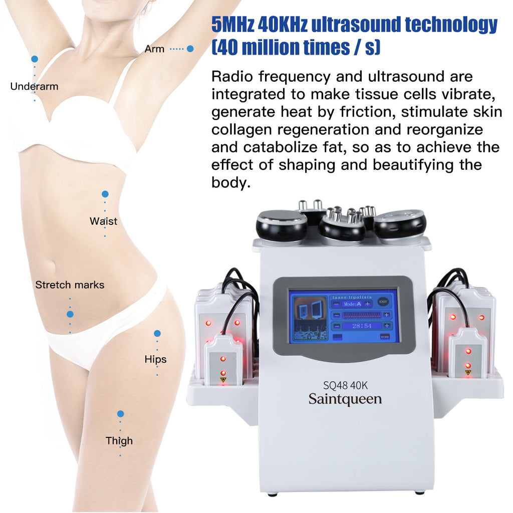 SQ48 Pro — аппарат кавитации 40K и RF, 6 в 1 с лазерными панелями