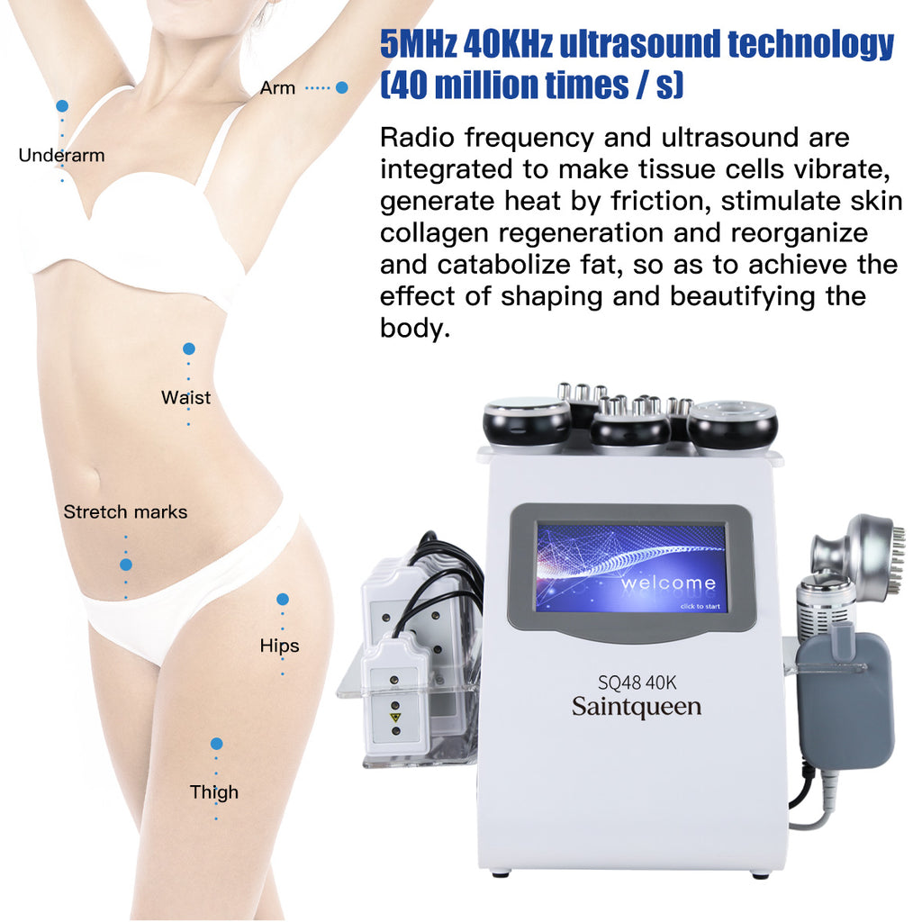 SQ48 Plus — аппарат кавитации 40K и RF, 9 в 1 с лазерными панелями